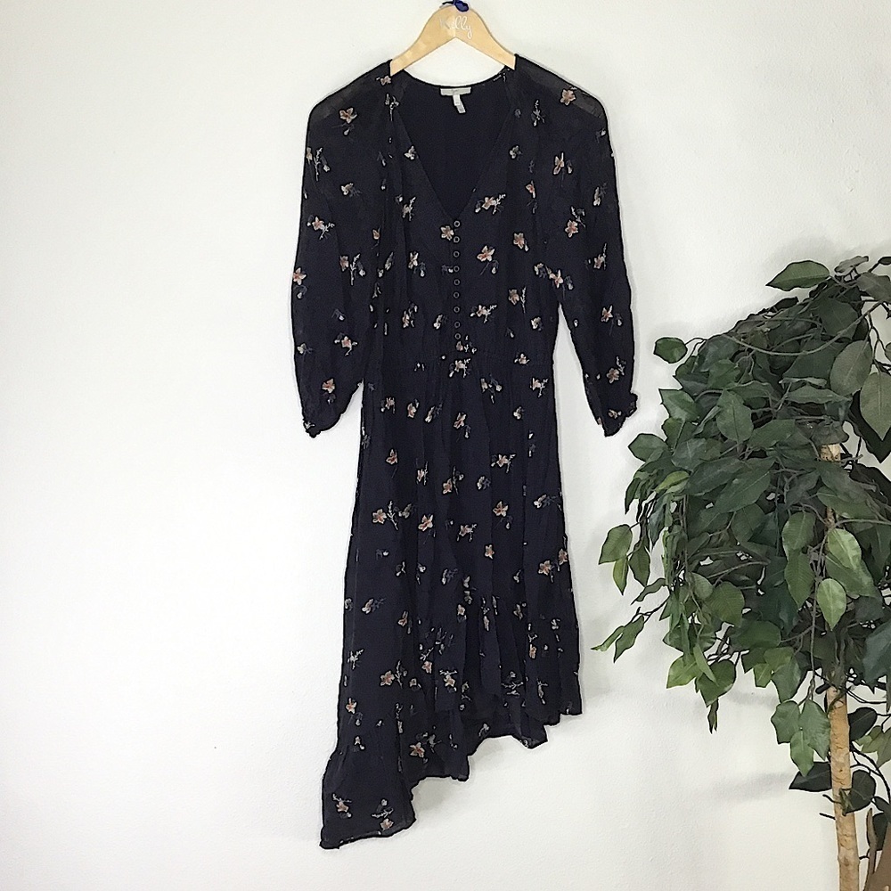 Joie Asymmetrical Floral Dress